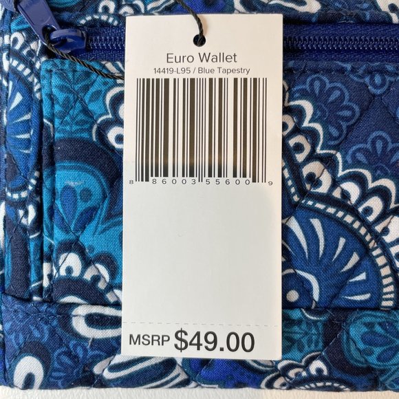 Vera Bradley Mini Andi Crossbody Blue Tapestry - Picture 12 of 12